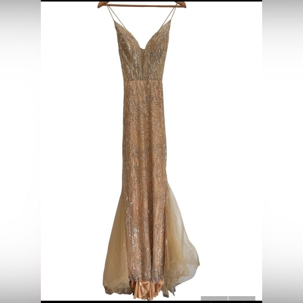 Jovani JVN Gold Sequin Dress